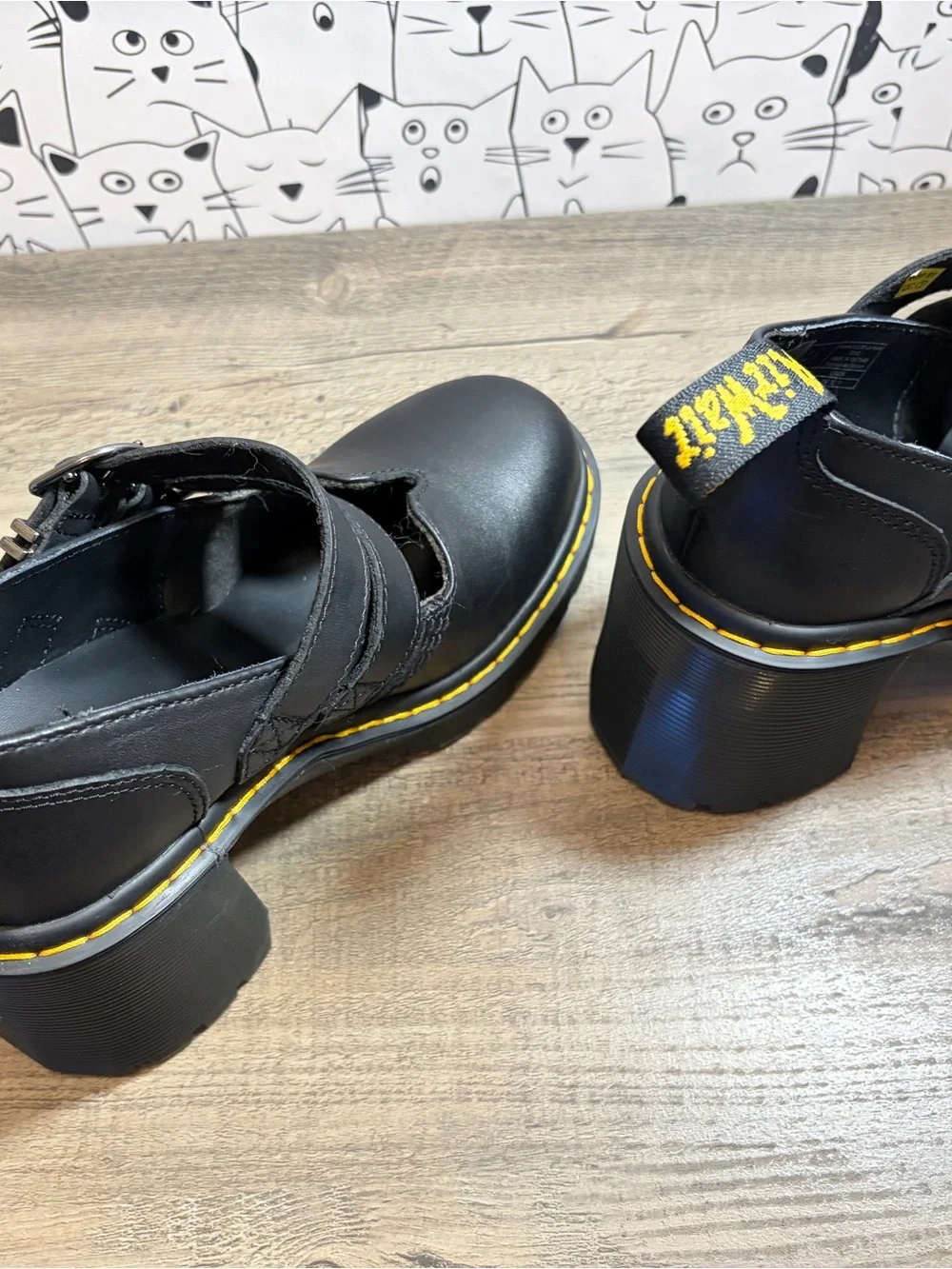 Dr. Martens Black Eviee Sendal Leather heeled shoes